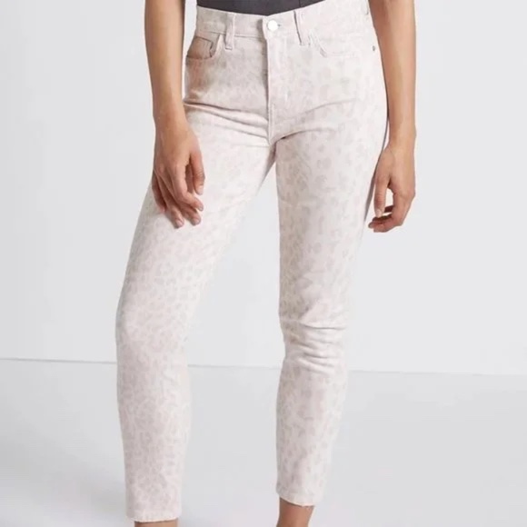 Current Elliott Pink High Waist Leopard Stiletto Jeans Size 25 NEW - Picture 2 of 10